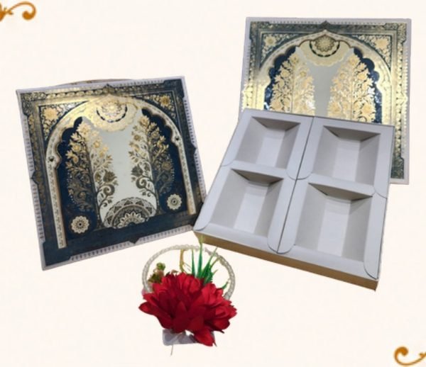 Box code 853 — Dry Fruit Kappa Top Bottom with Paper Bag (9X9), premium packaging box by Shree Shyam Baba Packers