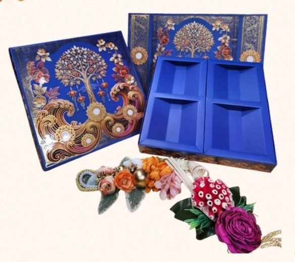 Box code 854 — Dry Fruit Kappa Top Bottom with Paper Bag (12X12), premium packaging box by Shree Shyam Baba Packers