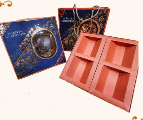 Box code 858 — Dry Fruit Windo Kappa Top Bottom Box (9X9), premium packaging box by Shree Shyam Baba Packers